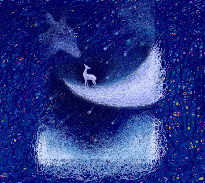 「鹿」安静，沉稳，再杂乱里重生。