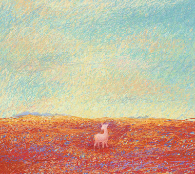 「鹿」安静，沉稳，在杂乱里重生。 