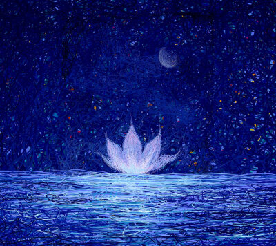 「童话」这里的莲花，连生出它的土地都是干净而清美的。