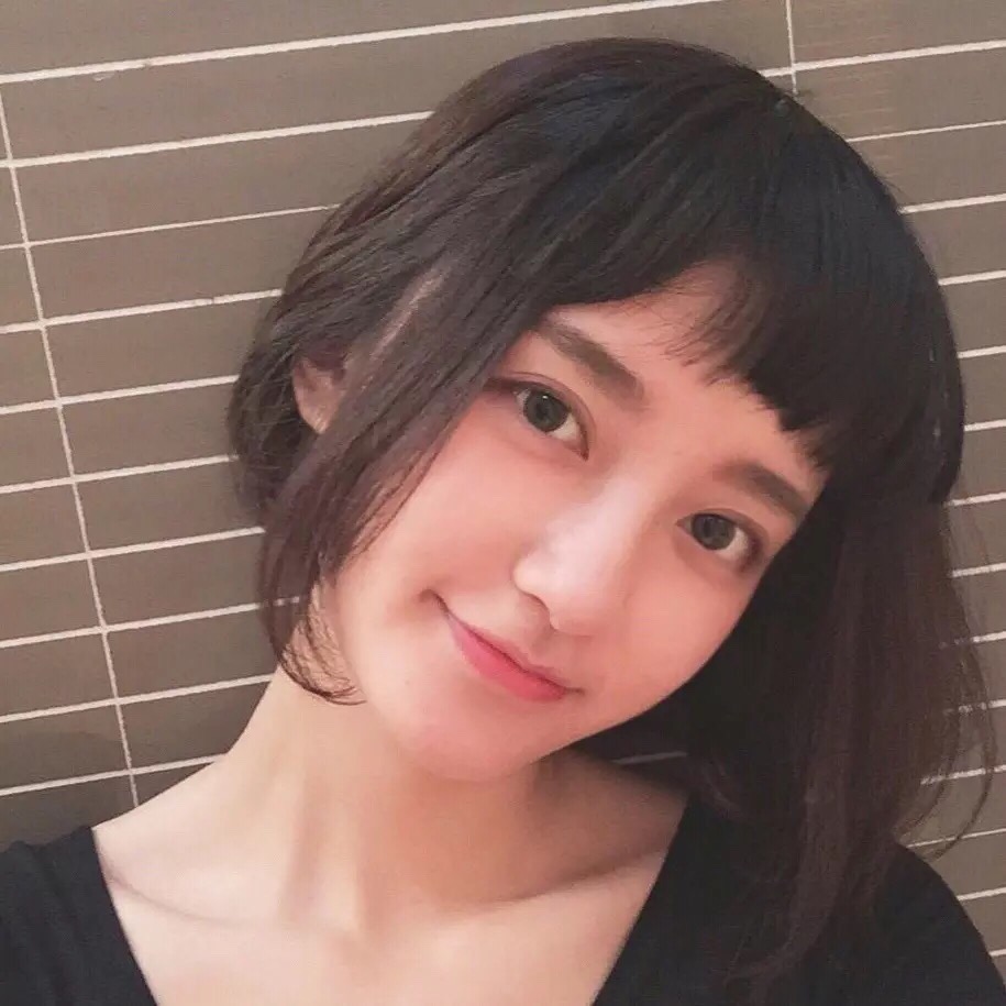 女生头像大眼萌妹子可爱短发闺蜜