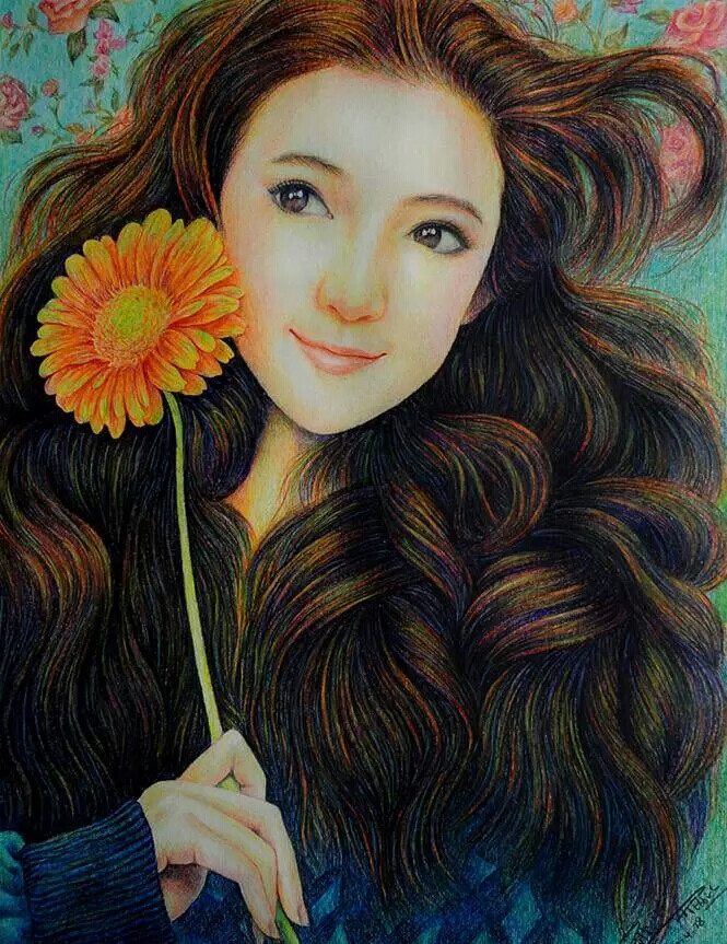 精美彩鉛畫作品