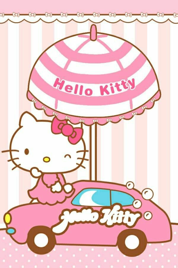 HelloKitty与小汽车 锁屏 壁纸 可爱 萌萌哒