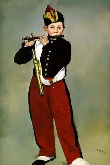 马奈《吹笛子的少年》