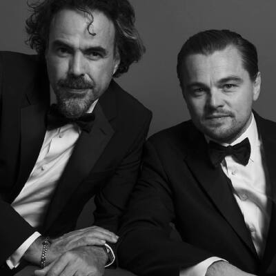 亚利桑德罗·冈萨雷斯·伊纳里多Alejandro González Iñárritu、莱昂纳多·迪卡普里奥 Leonardo DiCaprio，为73届金球奖拍摄写真美图