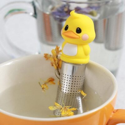 mikeep韩国可爱动物创意家居卡通不锈钢茶滤茶漏泡茶器茶杯挂伴侣