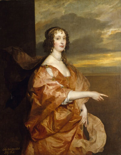 Anne Boteler, Countess of Newport, formerly known as Ann Cavendish, Lady Rich by Sir Anthony van Dyck