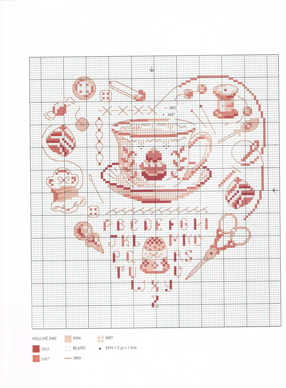 天使魔鬼心 十字绣 装饰物 小图案 高清图纸