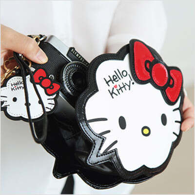 韩国进口Hellokitty凯蒂猫PU皮质卡通相机包零钱包杂物收纳包