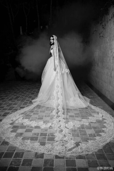 【Zuhair Murad 2016年秋季婚纱系列】繁复的刺绣饰装搭配浪漫的褶皱。烟雾缭绕的森林，仿佛雾都中的高傲精灵公主，所有的外在环境都臣服于冷艳的美丽下，有着迷幻精灵梦的你绝对不容错过>>>