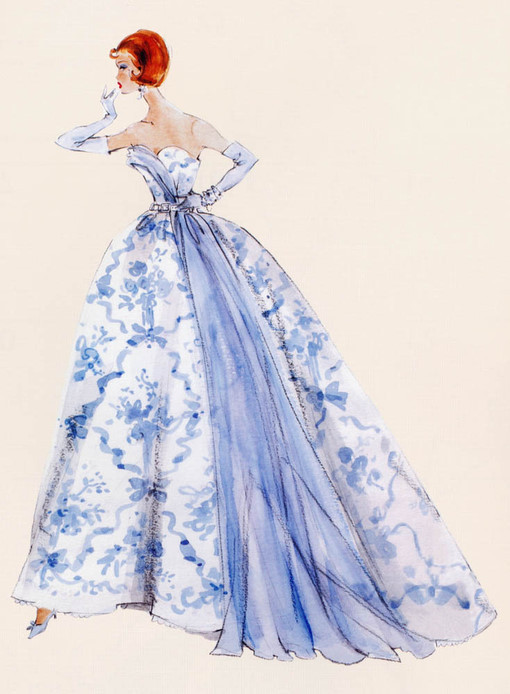 #他的怠慢#那些大师的手绘服装礼服婚纱设计图