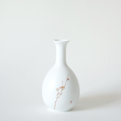 尚善瓷局陶瓷摆件手绘白瓷花瓶水培小花插创意家居装饰花器