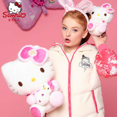 【2015新品】三丽鸥Hello Kitty凯蒂猫 雪人毛绒公仔玩偶娃娃礼物