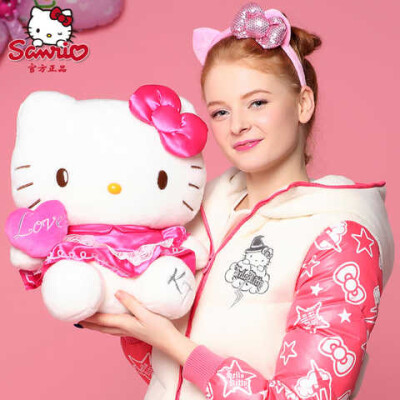 Hello Kitty凯蒂猫毛绒公仔玩偶love表白公仔玩具女孩新年礼物