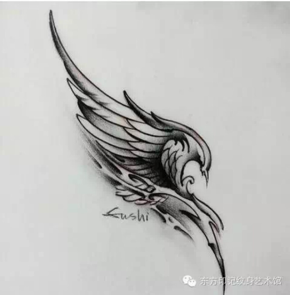 翅膀纹身设计