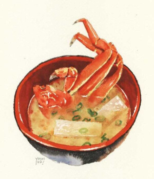 海鲜汤 插画