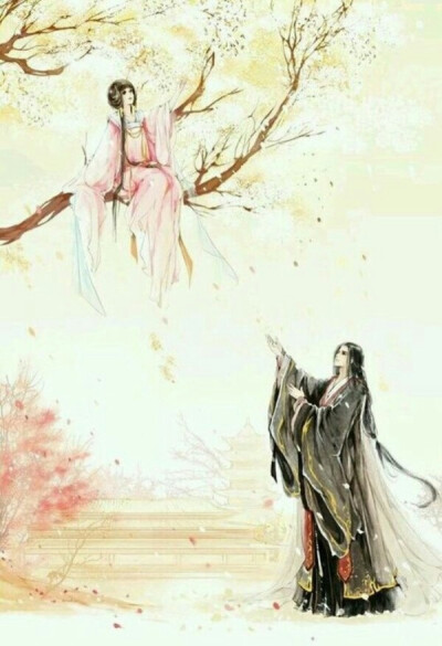 花开雨落，树下，旧人依在