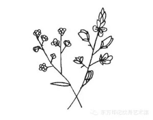 小清新花草图案纹身