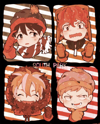 南方公园 Stan Marsh Kyle Broflovski Eric Theodore Cartman Kenny McCormick 斯坦 凯尔 卡特曼 肯尼