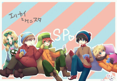 南方公园 Stan Marsh Kyle Broflovski Eric Theodore Cartman Kenny McCormick 斯坦 凯尔 卡特曼 肯尼