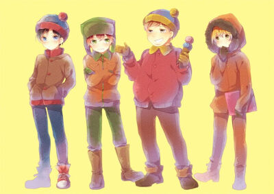 南方公园 Stan Marsh Kyle Broflovski Eric Theodore Cartman Kenny McCormick 斯坦 凯尔 卡特曼 肯尼