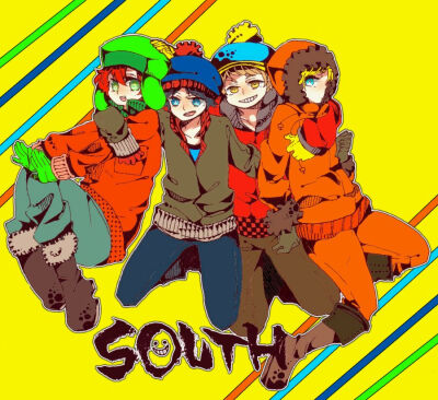 南方公园 Stan Marsh Kyle Broflovski Eric Theodore Cartman Kenny McCormick 斯坦 凯尔 卡特曼 肯尼