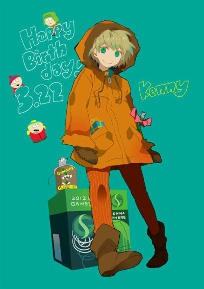 南方公园 Stan Marsh Kyle Broflovski Eric Theodore Cartman Kenny McCormick 斯坦 凯尔 卡特曼 肯尼