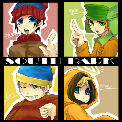 南方公园 Stan Marsh Kyle Broflovski Eric Theodore Cartman Kenny McCormick 斯坦 凯尔 卡特曼 肯尼