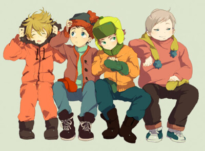 南方公园 Stan Marsh Kyle Broflovski Eric Theodore Cartman Kenny McCormick 斯坦 凯尔 卡特曼 肯尼