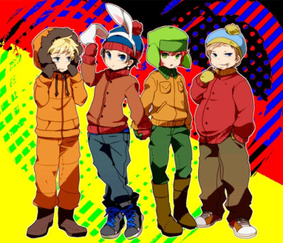 南方公园 Stan Marsh Kyle Broflovski Eric Theodore Cartman Kenny McCormick 斯坦 凯尔 卡特曼 肯尼