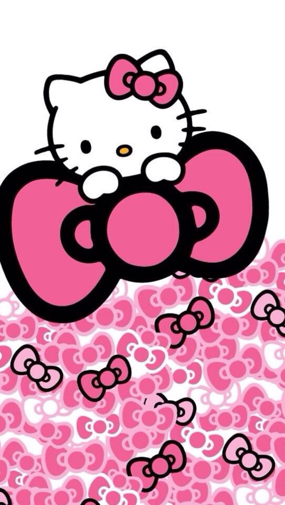 HelloKitty控 可爱 猫咪 粉色 组合 壁纸 萌 桌面壁纸 高清壁纸 无水印壁纸 蝴蝶结