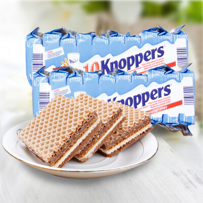 德国knoppers牛奶榛子巧克力威化夹心饼干20包*25g原装进口零食