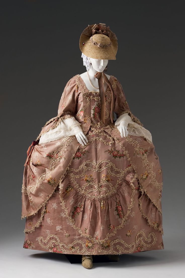 真丝织锦波兰式礼服大约1760年
