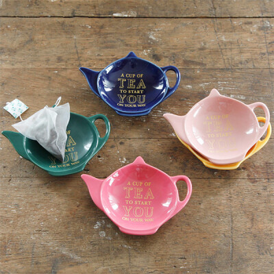 日本 AFTERNOON TEA 茶壶造型 可爱茶包碟 日本制