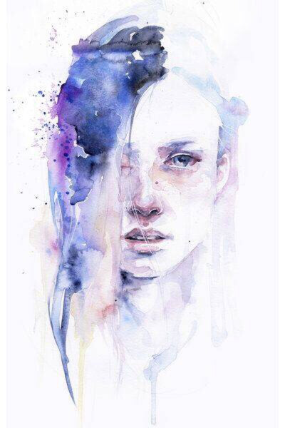 来自艺术家 Agnes Cecile 的人物水彩画