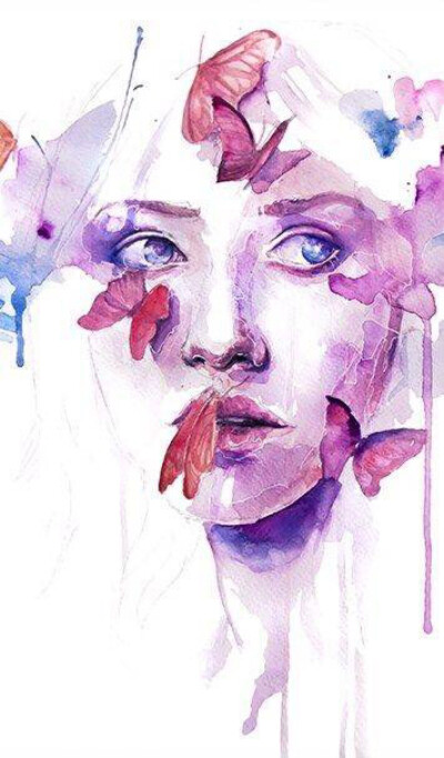 来自艺术家 Agnes Cecile 的人物水彩画