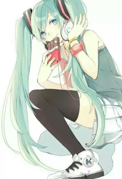 miku 巧克力 耳机 