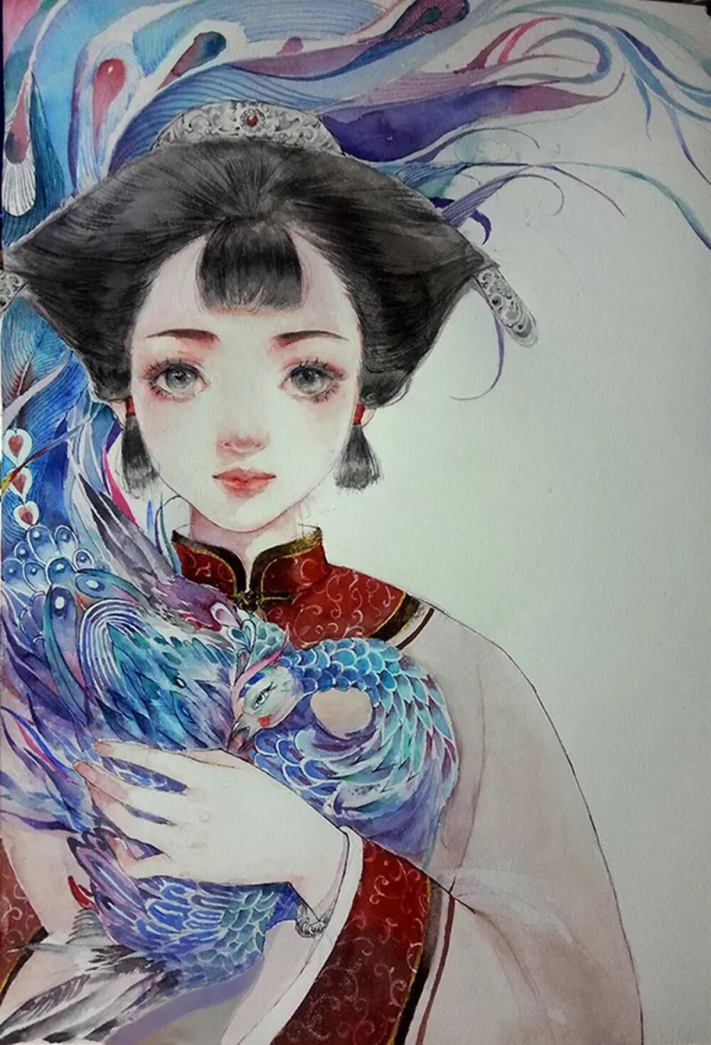 古风 美男美女 红衣 凤凰