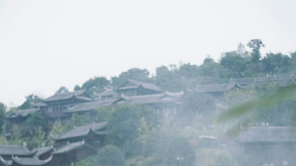 烟雨/远山/村落