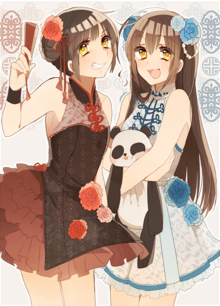 【画师id：id=3004501にのぬこ pid：49484638】王春燕 林晓梅 pixiv aph 黑塔利亚
