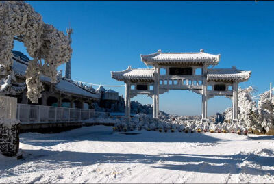 江西省九江市庐山雪景