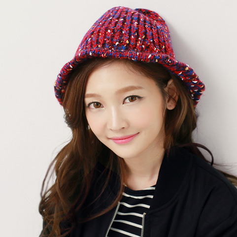 韩国进口冬季韩版流行时尚慵懒气质百搭彩色毛线帽潮