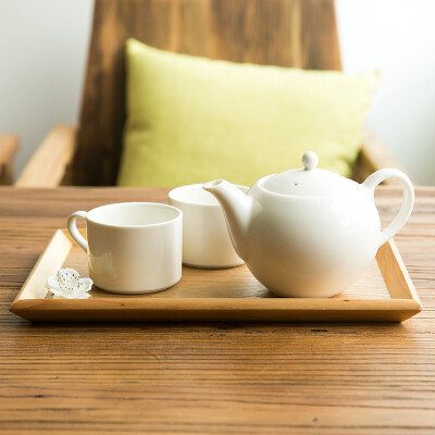 日本进口陶瓷茶壶纯色水壶素色壶和风简约冷水壶泡茶壶