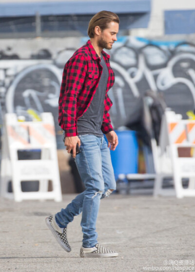 #Jared Leto# seen on a photo shoot for eyewear brand Carrera in Los Angeles, CA. 