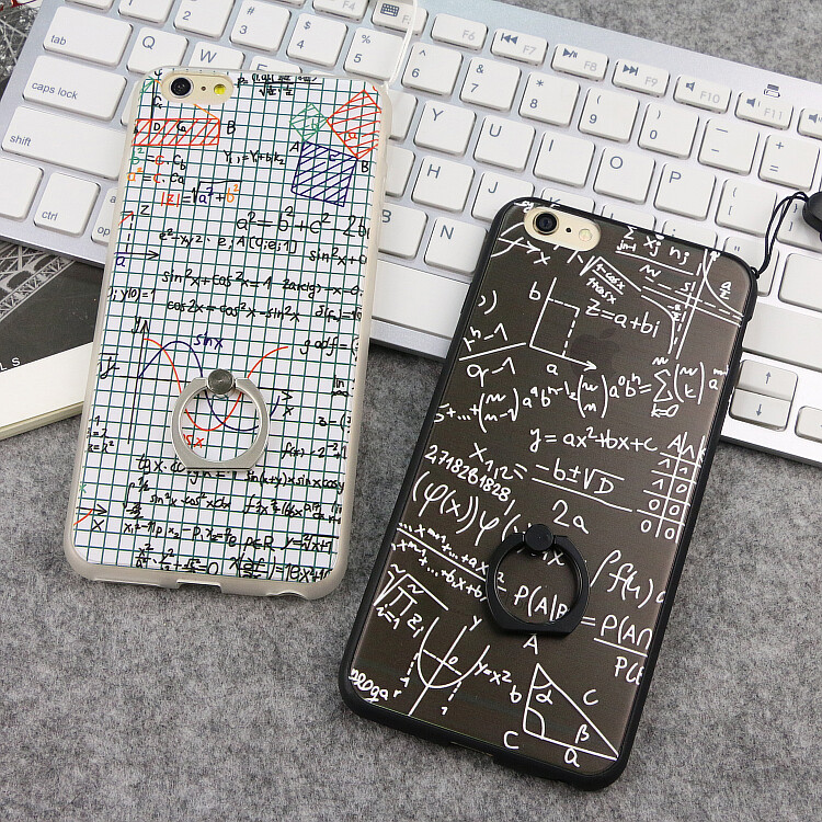 日韩iPhone6plus硅胶软套带挂绳苹果6S手机壳指环支架4.7情侣