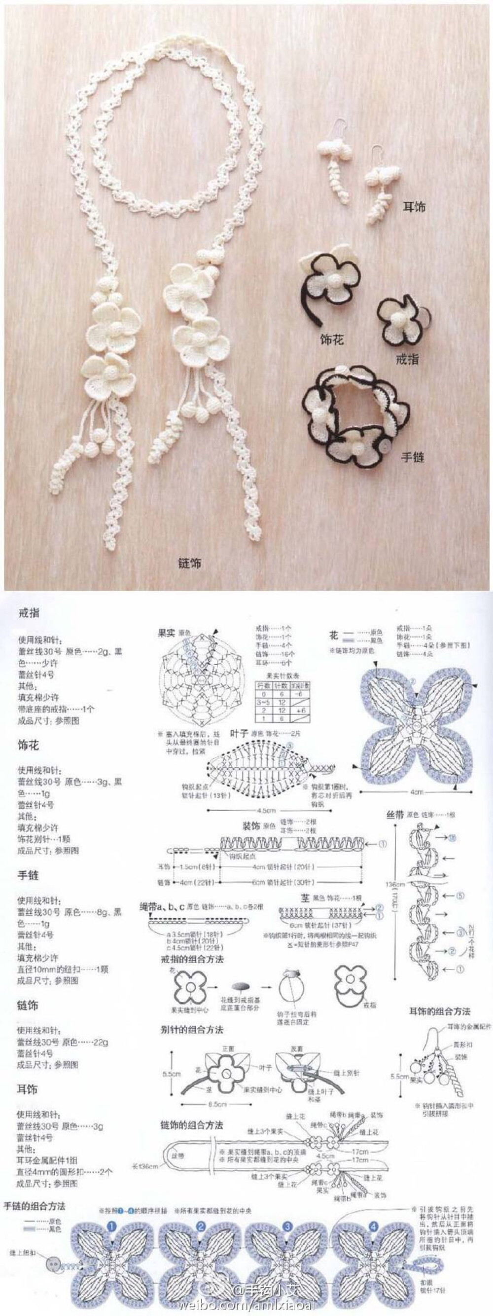 钩织图解78项链头圈