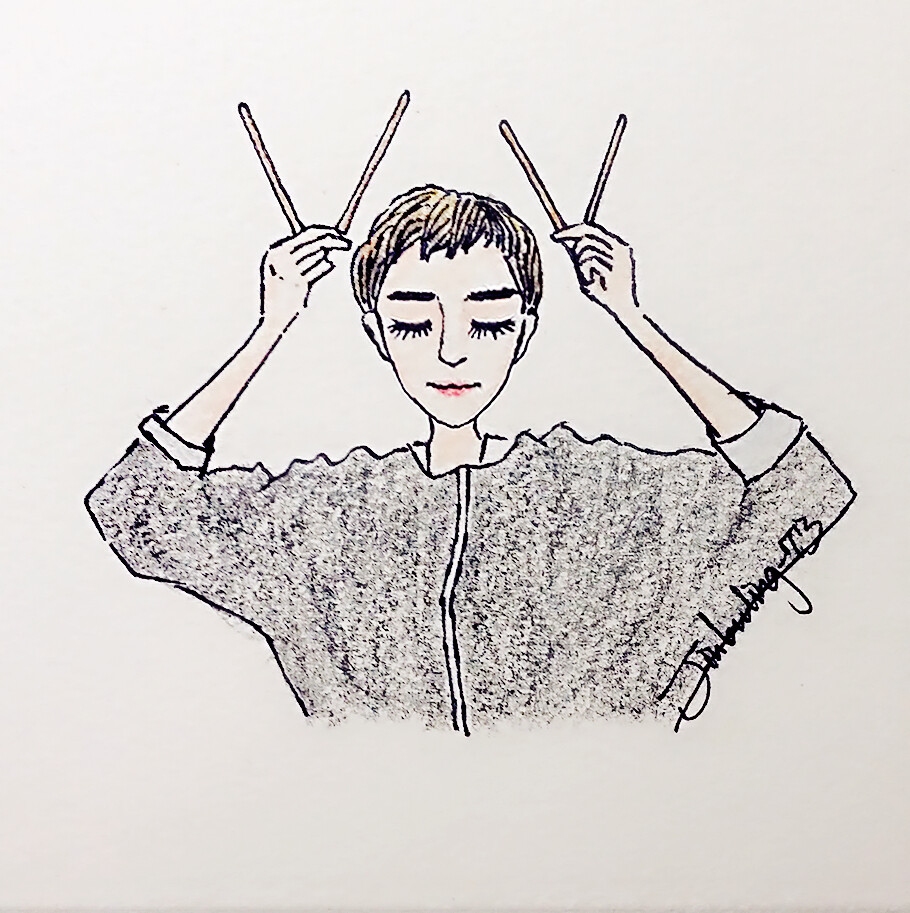 Jinbuling的超级手绘 beautiful girl郭采洁 郭采洁 郭采洁 女生头像壁纸 插画