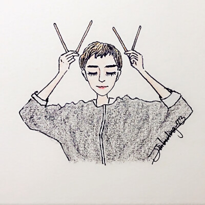 Jinbuling的超级手绘 beautiful girl郭采洁 郭采洁 郭采洁 女生头像壁纸 插画