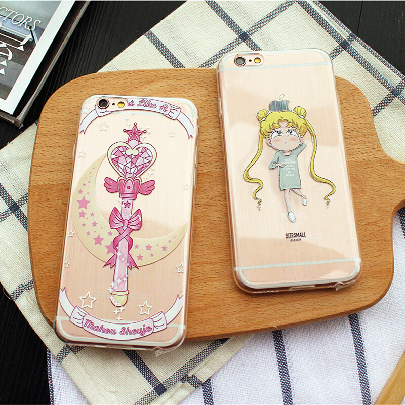 iphone6手机保护壳透明简约苹果6保护套6plus手机壳超薄激光浮雕