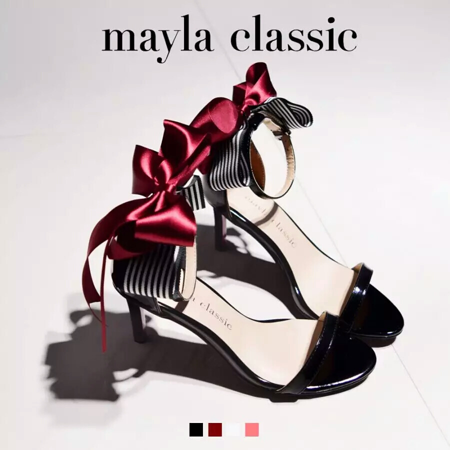 mayla classic缎带蝴蝶结高跟鞋SHA0741