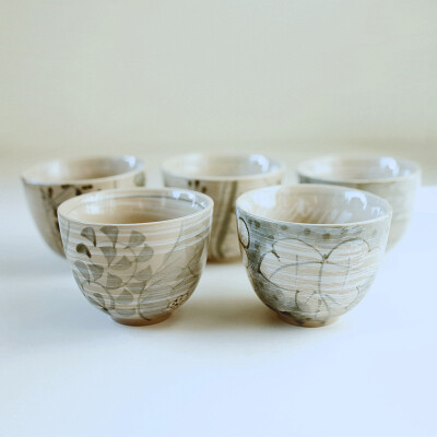 日式和风陶瓷茶杯 陶瓷水杯 品茗杯 陶瓷茶具 手绘杯子 日式水杯